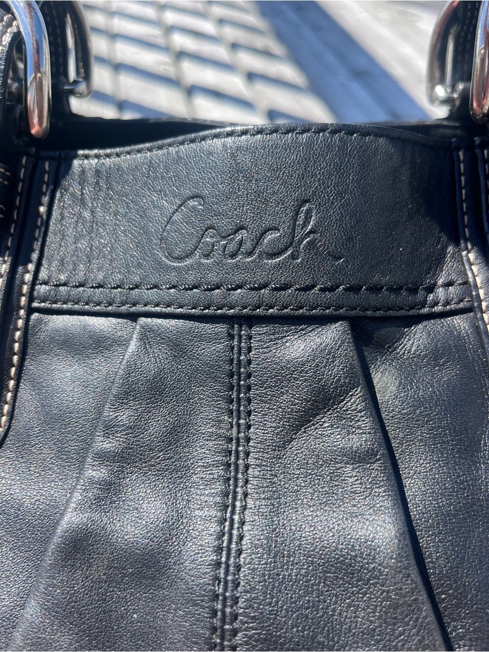 Coach Vintage Soho Y2K Pleated Leather Tote - Picture 5 of 10